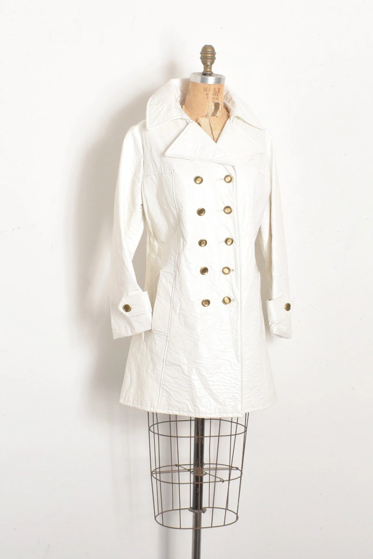 1960s White Patent Leather Jacket–S/M — La Poubelle Vintage